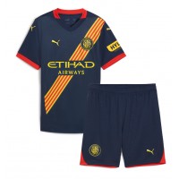 Camiseta Girona Segunda Equipación Replica 2024-25 para niños mangas cortas (+ Pantalones cortos)